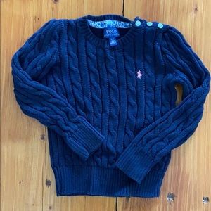 Girls Ralph Lauren Cable Knit Sweater